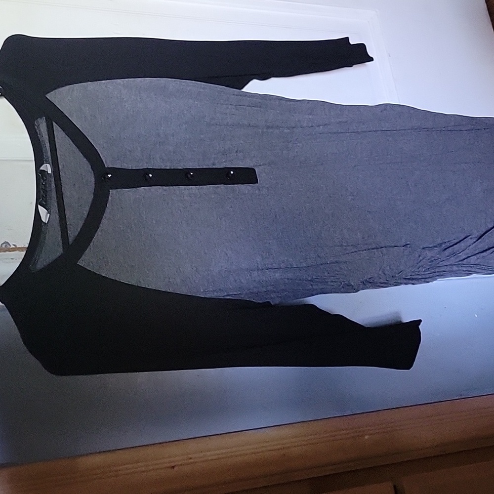ekouaer maternity gray black long sleeve shirt